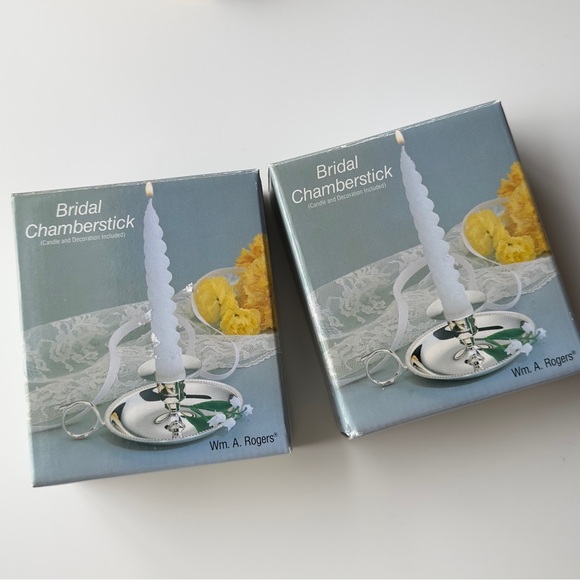2 Vintage WM A Rogers Silverplated Bridal Chamberstick - Picture 7 of 7